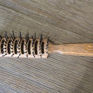 Vintage GOODY Faux Wood Grain 8" Detangle Vented Blow Dry Hair Brush Made In USA